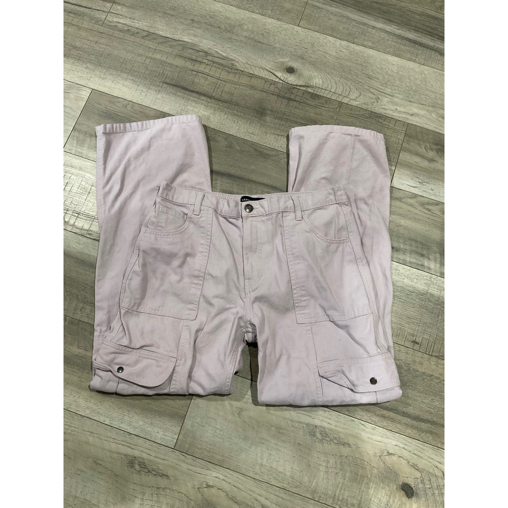 Aeropostale Utility Cargo Pants Lavender Purple Wide Leg Womens XL